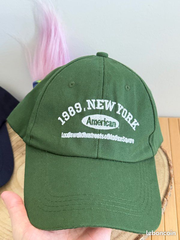 Casquette baseball homme neuve Boston New York bleu et verte - Accessoires & Bagagerie