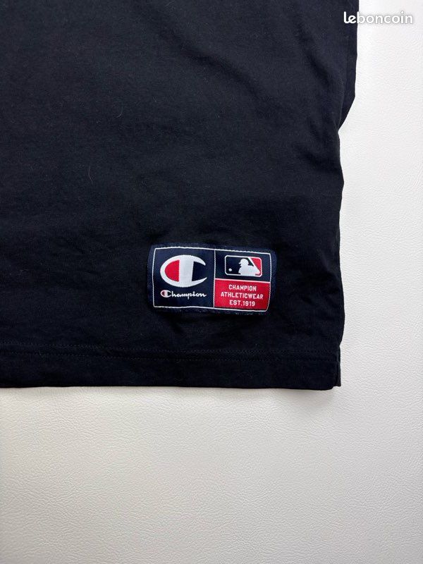 T-shirt Noir Champion New York Yankees 90’s Vintage L (image 3)