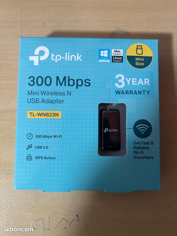 Clé WiFi TP-Link N300 Mini – Adaptateur USB Sans Fil, 300 Mbps – Compatible PC/Mac