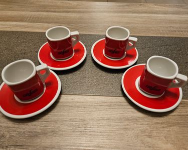 Lot De 10 Soucoupes à Café Lavazza - Diamètre 12,5 Cm - Porcelaine Blanche - Occasion
