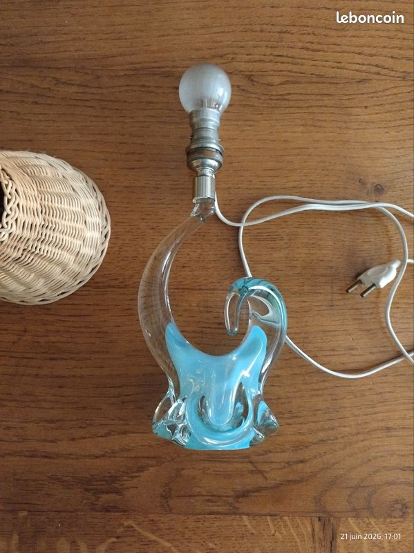 Lampe en verre vintage (image 2)