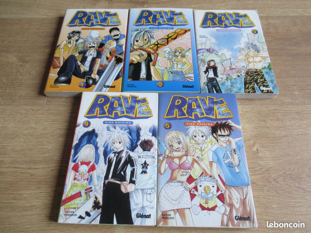 Lot de mangas RAVE - Tomes 1 à 5 - Hiro Mashima - Shonen Glénat livres