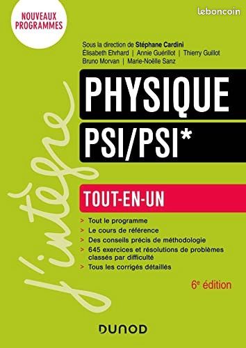 Livre Physique PSI/PSI (image 1)