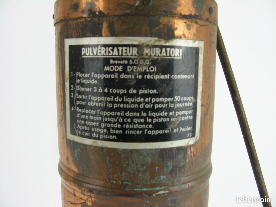 Ancien pulvérisateur en cuivre Muratori (image 3)