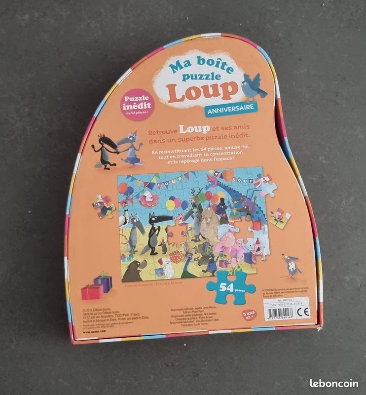 Puzzle complet Loup Anniversaire 54 pièces 3ans et+ (image 4)