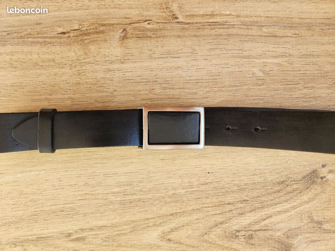 Ceinture boucle réversible Alain Manoukian Homme Noire élégante (image 2)