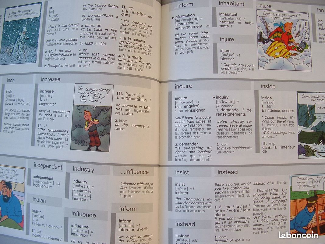 Tintin au pays des mots anglais Français (image 2)