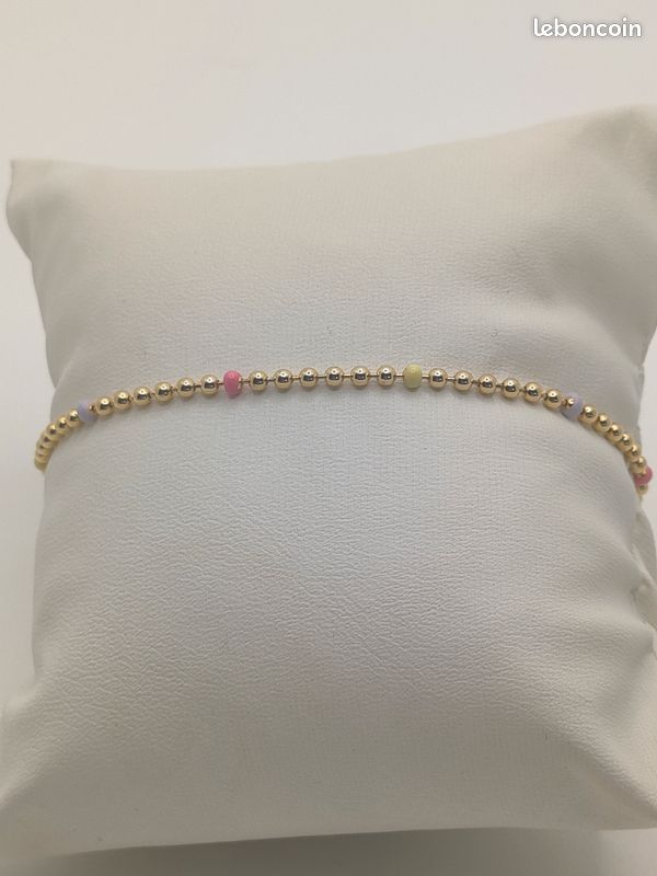 Chaîne de cheville femme en argent 925 avec perles ovales thanina bijoux - France