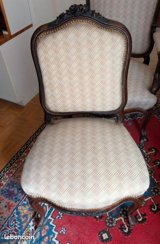 Lot de 3 fauteuils acajou NAPOLEON III (image 3)