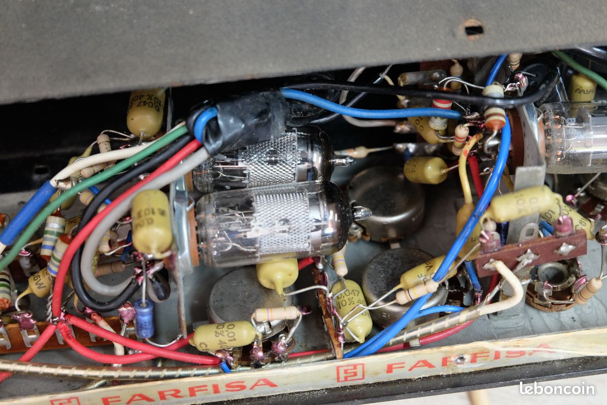 Ampli à lampes FARFISA FR 40 vintage années 60 restauré (image 13)