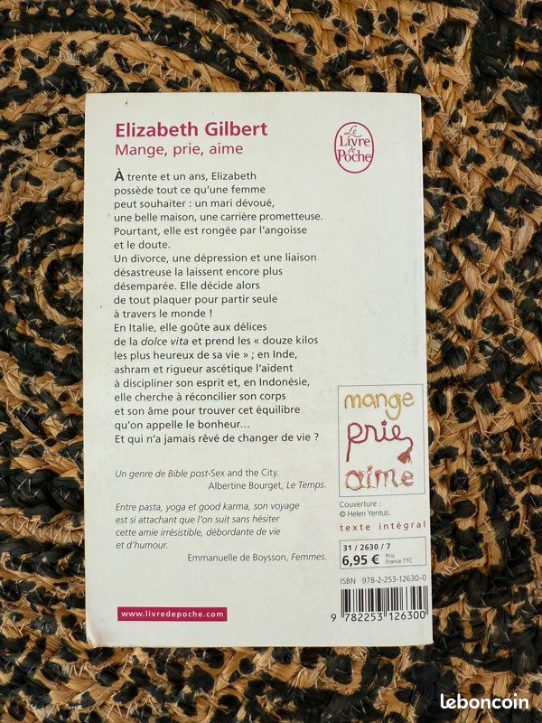 Livre Mange prie aime de Elizabeth Gilbert (image 3)