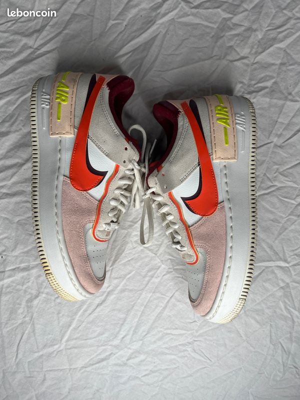 Baskets Nike Air Force Shadow Multicolore Rose/Orange/Fluo