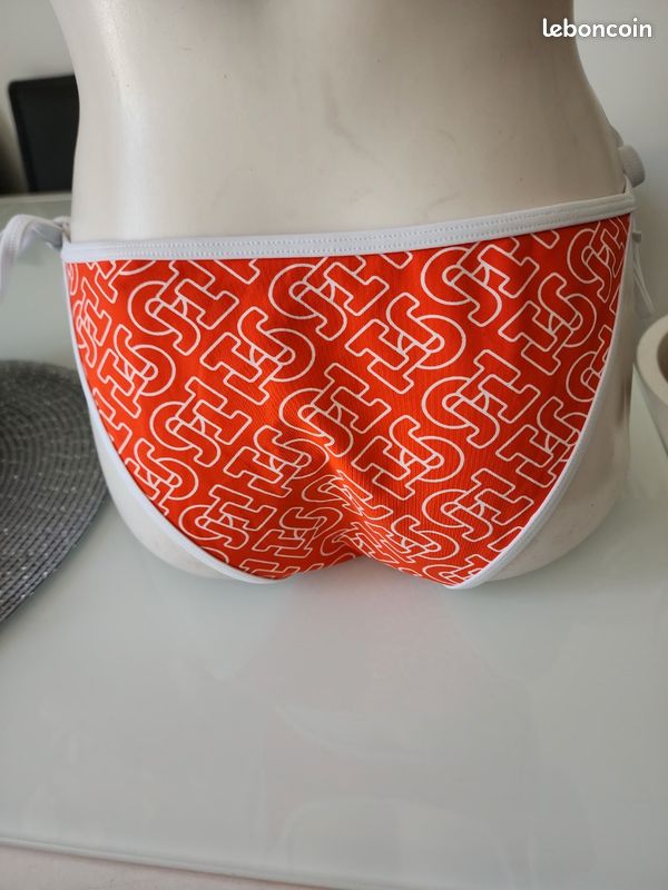Un maillot de bain imprimé 2 pièces orange imprimé taille 38/40 marque Jott (image 8)