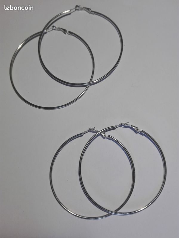 Lot de 2 paires de créoles (image 1)