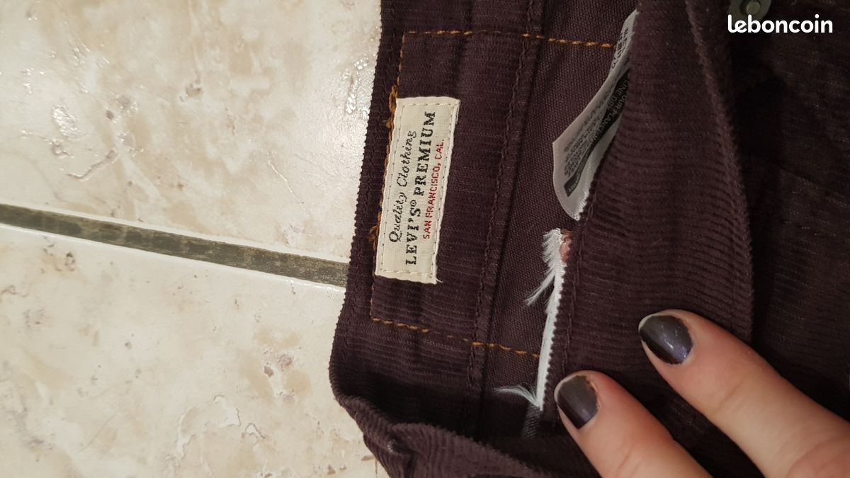 Jean violet velours levis 511 w33L32 (image 3)