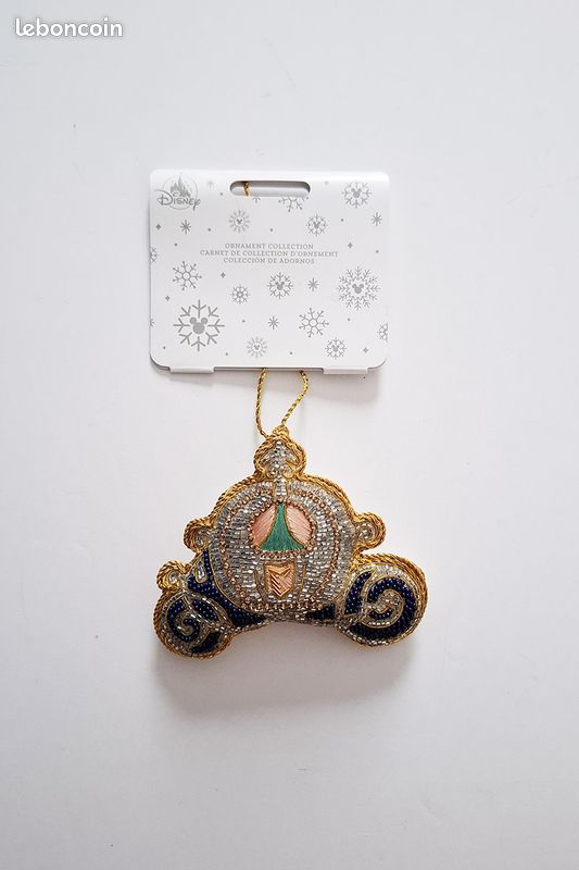 Décoration De Noël Disney - Carrosse De Cendrillon - Résine Et Verre