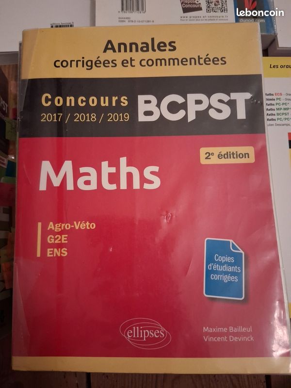 Livres prépa BCPST Maths Physique Chimie (image 3)