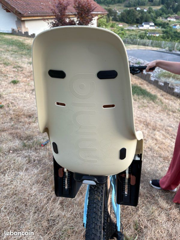 Siège Vélo Enfant Arrière – Acier Carbone, Inclinaison Réglable, Pliable, Beige/noir – Sécurité Et Confort