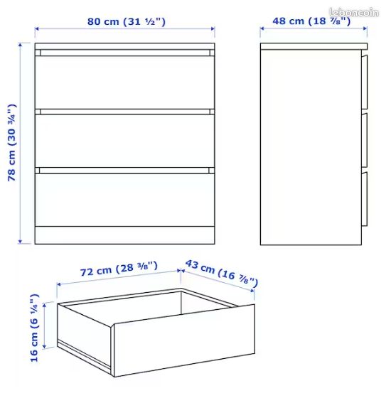 Commode malm (image 2)