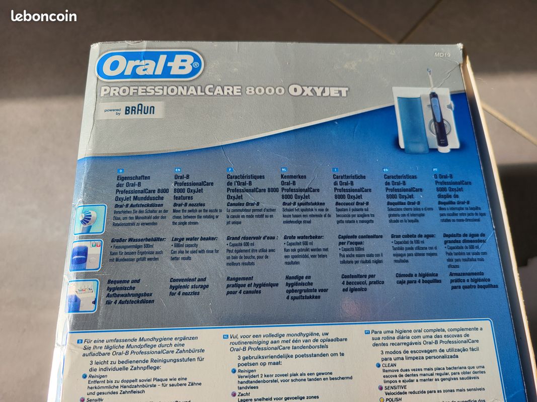 Jet dentaire Braun Oxyjet hydropulseur professionnal care 8000 (image 8)