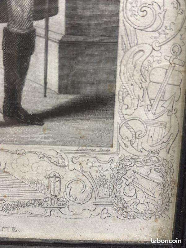 Gravure ancienne représentant « Lafayette » (image 3)