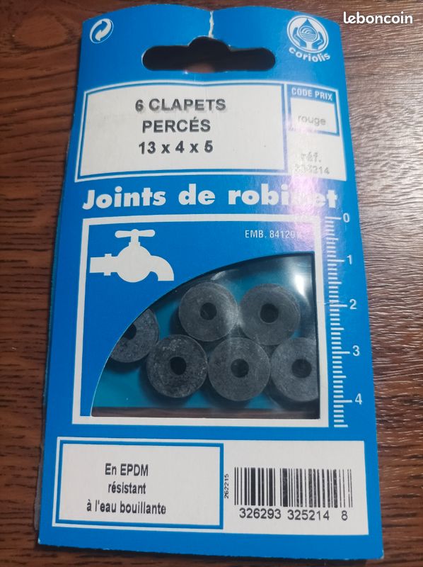 Joints 6 clapets percés 13 x 4 x 5 (image 1)