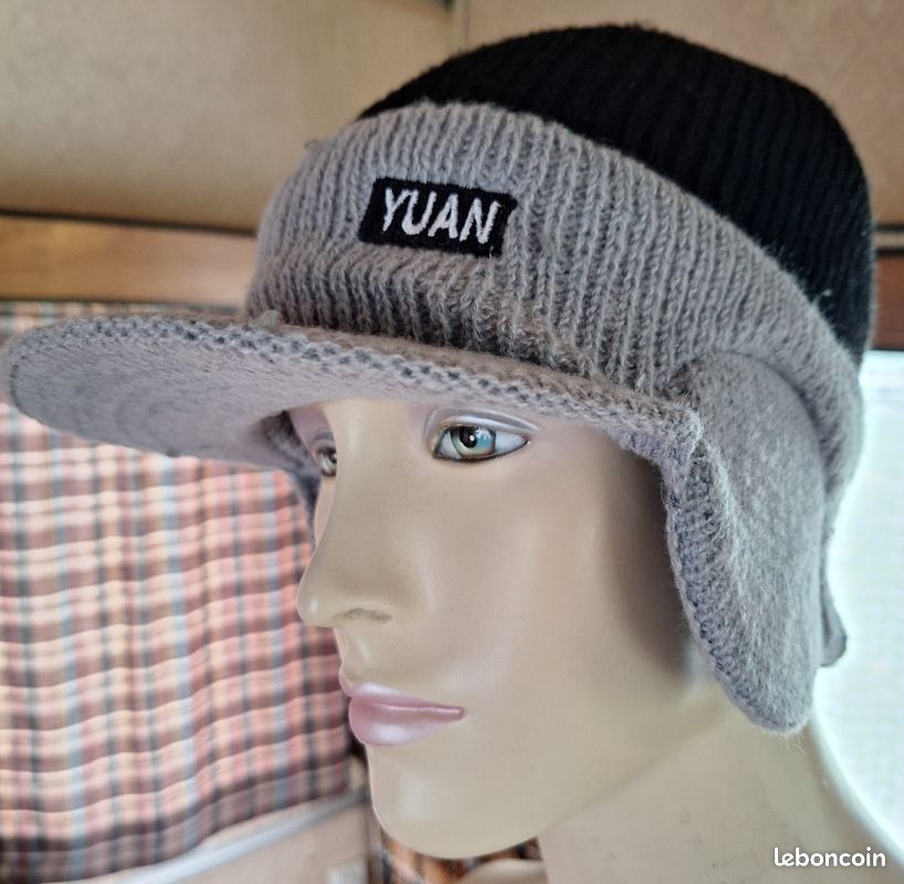 Bonnet D'hiver Pour Homme - Élastique Et Chaud - Taille Ajustable 52-56 Cm - Viscose/Nylon/Polyester