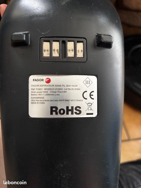 Aspirateur balais 2 en 1 fagor (image 1)