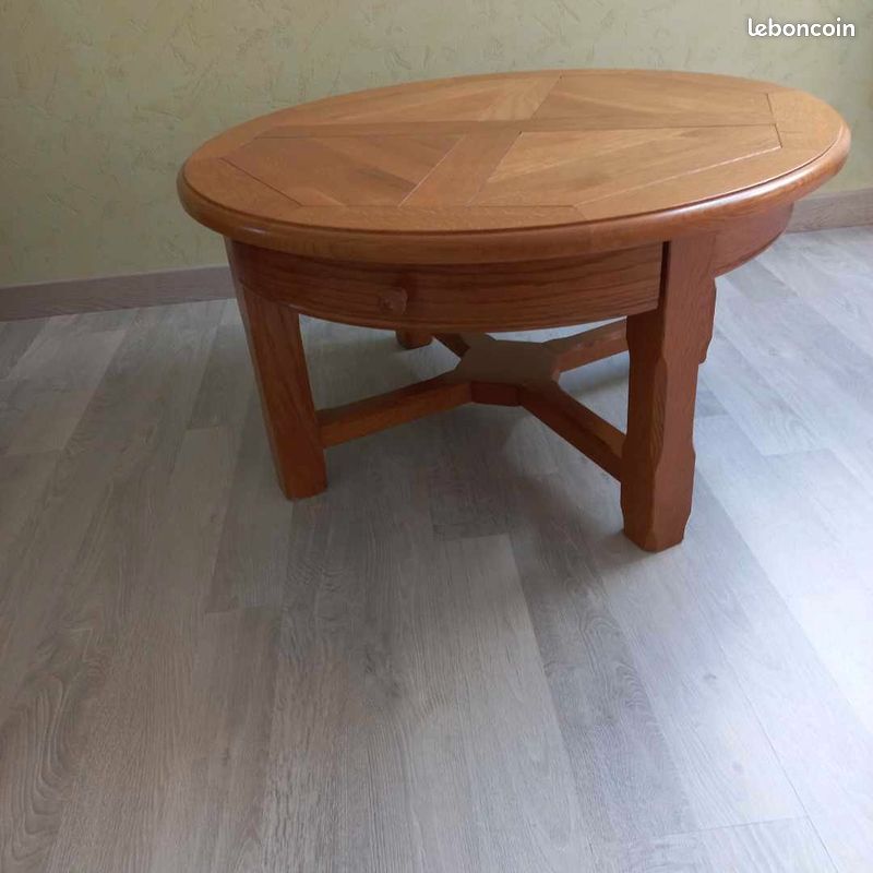 Table basse en chêne massif (image 1)