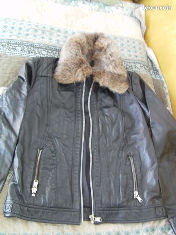 Blouson en cuir Redskins femme taille s, 34 (image 2)