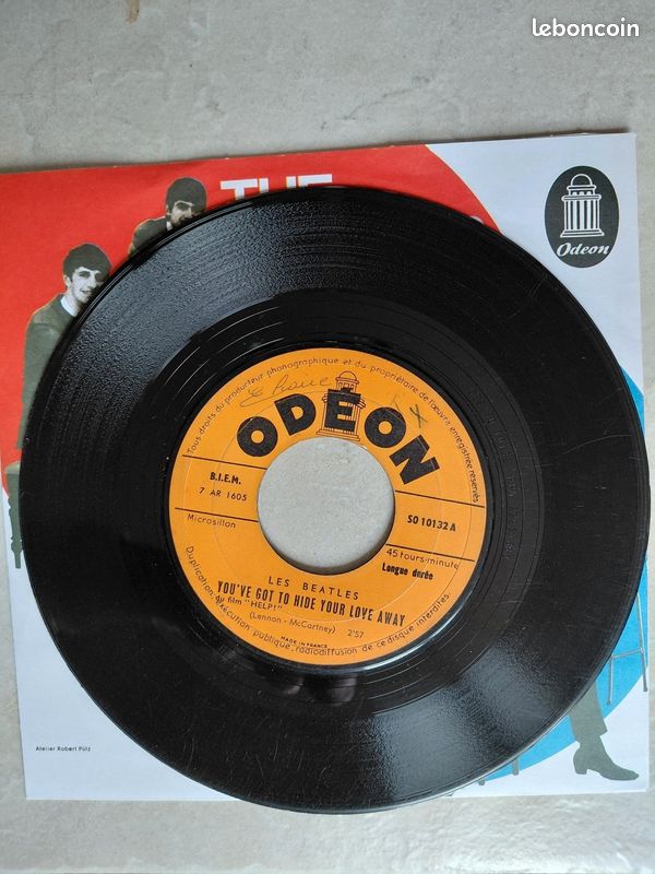 Beatles Lot 7 vinyle 45t vintage années 60 et 70 Pressage France, UK, Belgique etc.. Bon état· (image 16)