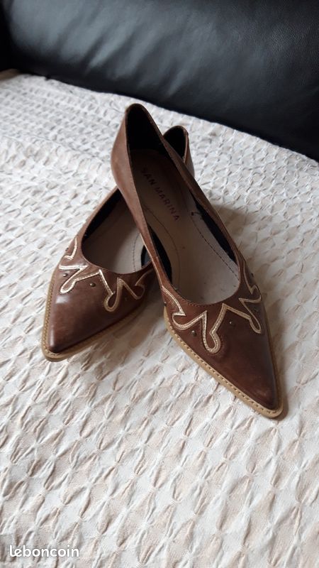 Chaussures cuir marron taille 36 (image 2)