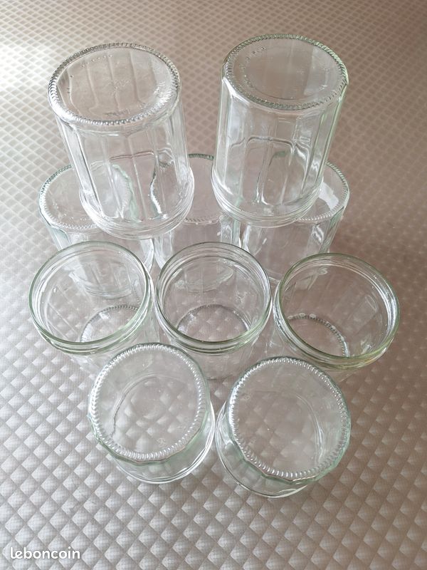 10 bocaux de confiture sans couvercle (image 1)