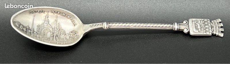 Cuillère à sauce en argent, poinçon Minerve, poinçon de MO "PR", à