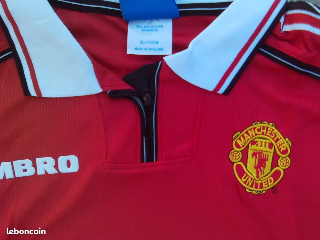 Maillot Extérieur Manchester United 1999/00 - Umbro - Taille XS Adulte - Bleu