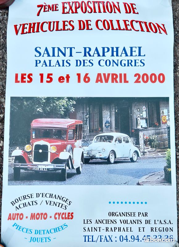 Affiche St Raphael véhicule de collection 2000 (image 1)