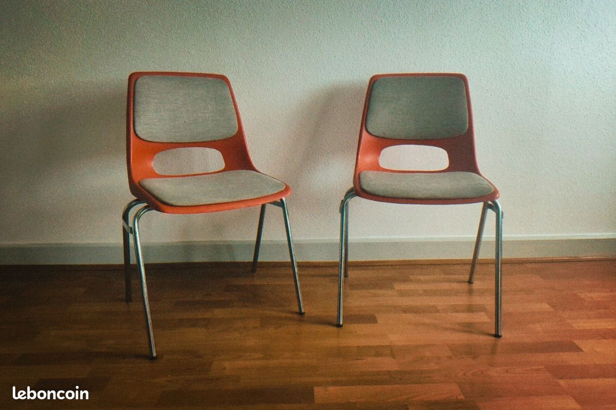 Chaise design vintage Jacques Vogels pour Marko Holland, années 70 (image 1)
