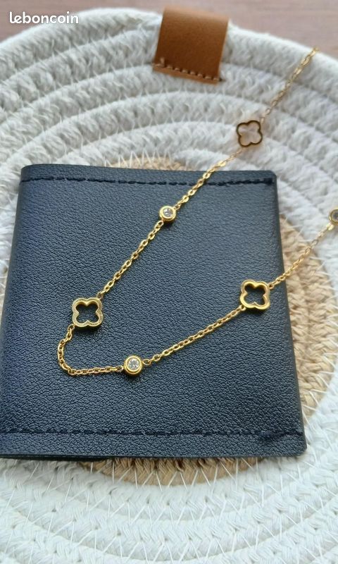 Collier Ras De Cou Vintage En Métal Plaqué Argenté - Occasion - Bijou Rétro Chevalière