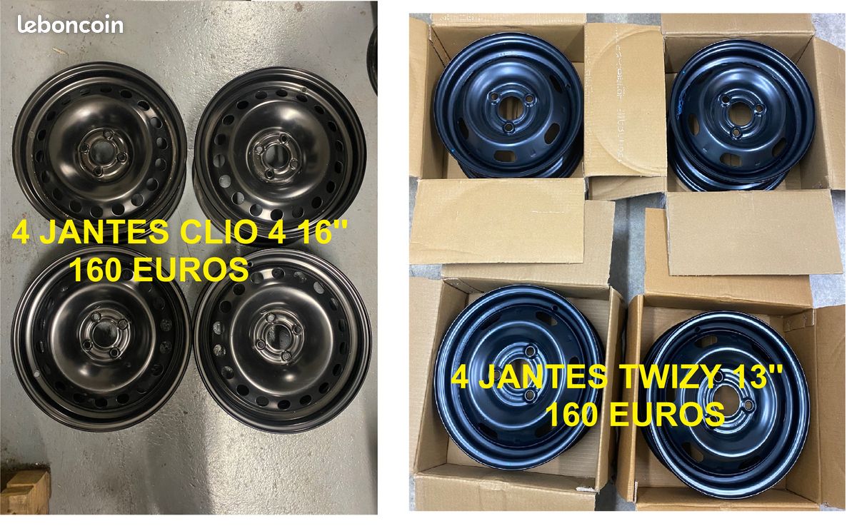 Jantes Tôle CLIO 4 / KANGOO / SCENIC 2 /TWINGO 3 / CLIO 3 /MEGANE 2 / TWIZY Équipement auto