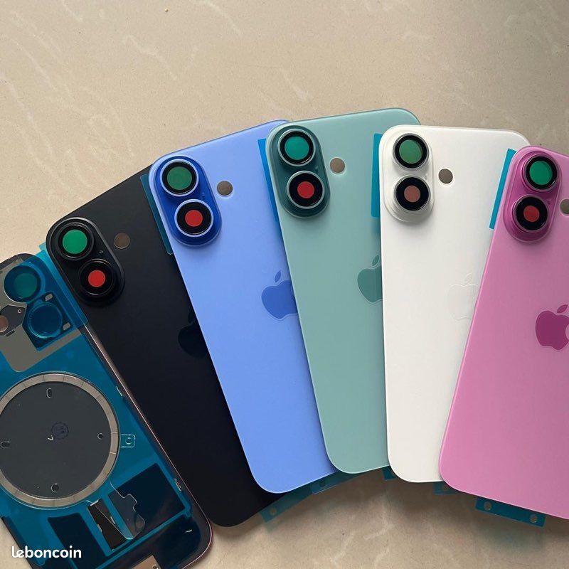 Vitre Arrière Pour IPhone 16 Bleue Avec Support Et NFC - Compatible Apple, Marque Globalstock