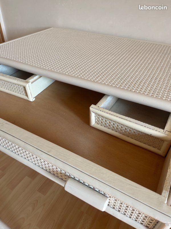 Bureau Rotin & Bambou Blanc (image 5)