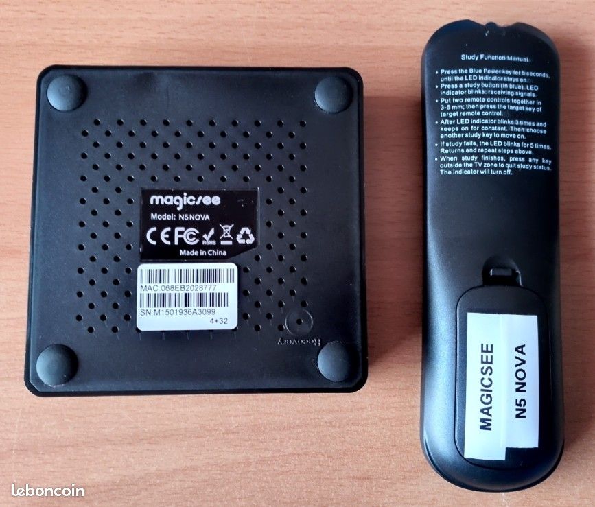 Rare Smart TV Box 4K UHD Magicsee N5 Nova Ram-4GB Rom-32GB Android 9 dans sa boite d'origine Complet avec ses Accessoires (image 3)