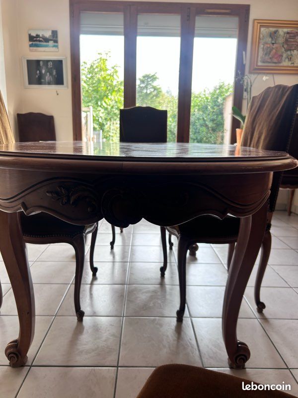 Table en merisier avec lot de 6 chaises offertes (image 5)