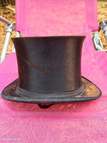 Ancien chapeau clac gofflot - Accessoires & Bagagerie