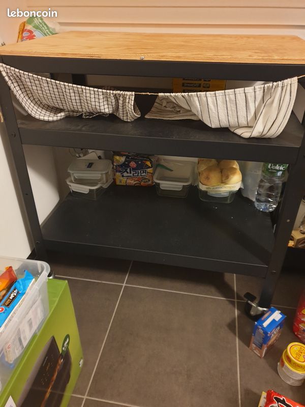 IKEA BROR Desserte 85x55 noir/contreplaqué de pin (image 3)
