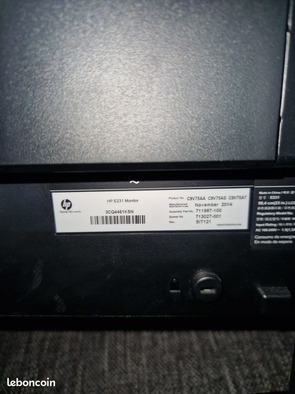 Ecran HP 23 pouces (Ecran 23" LED HP EliteDisplay E231 - fonction pivot) (image 4)