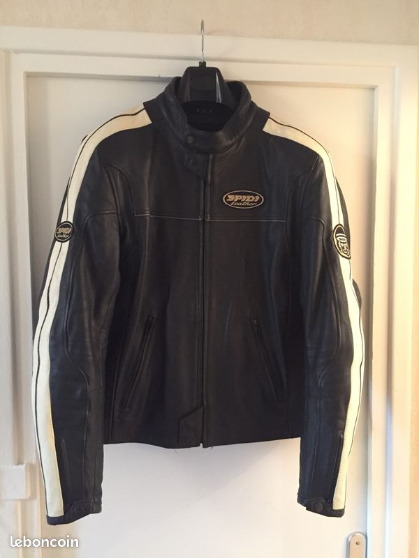 Blouson Moto Cuir Grainé Noir Homme SPIDI (image 1)