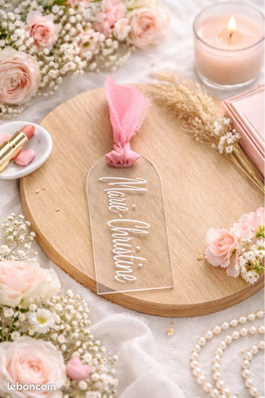 Partycards 50 Marque-Places A7 Mariage & Baptême - Cartons Élégants Pour Table, Deco Mariage Et Événements