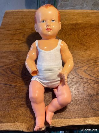 RARE BAIGNEUR ANCIEN CELLULOÏD ET TISSU VENUS (2