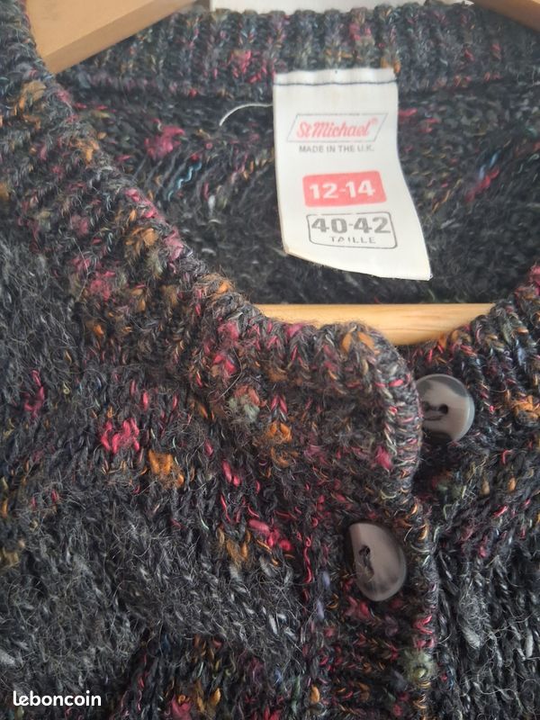 Cardigan Femme Marks And Spencer – Multicolore Imprimé Animal – Taille 12 – Occasion Parfait État